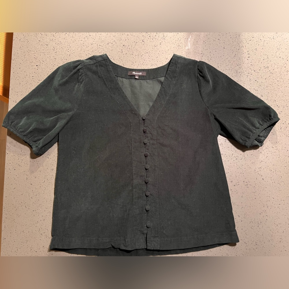Madewell V-neck short-sleeve blouse